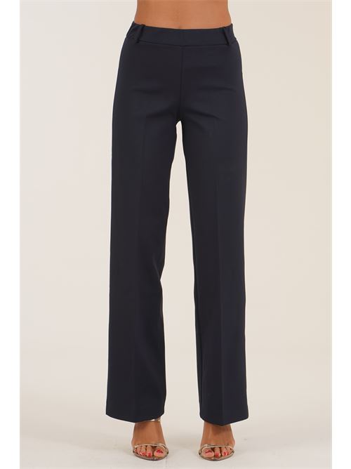 Pantalone in punto milano elastico Elmas Phil | 011253BLU